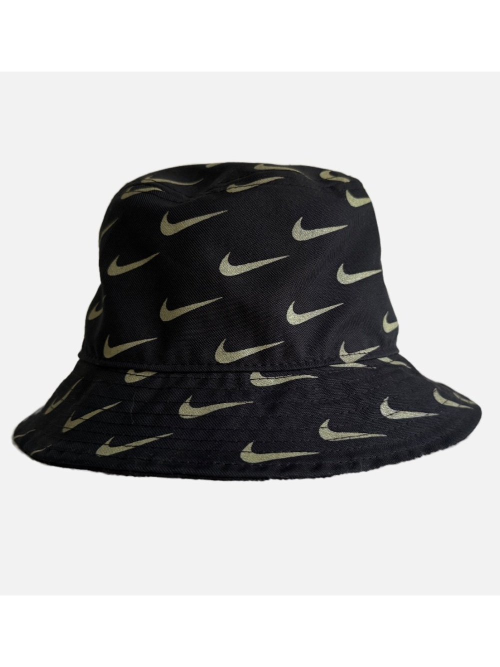 Nike Bucket Hat, Black with Gold, Youth M/L, EUC